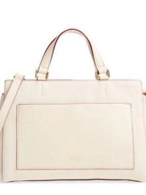 Frances Valentine Anna Tumbled Soft Leather Satchel Oyster EUC: A RARE Find!